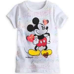 Disney Shirt for Girls Mickey Mouse T Sequin Heart